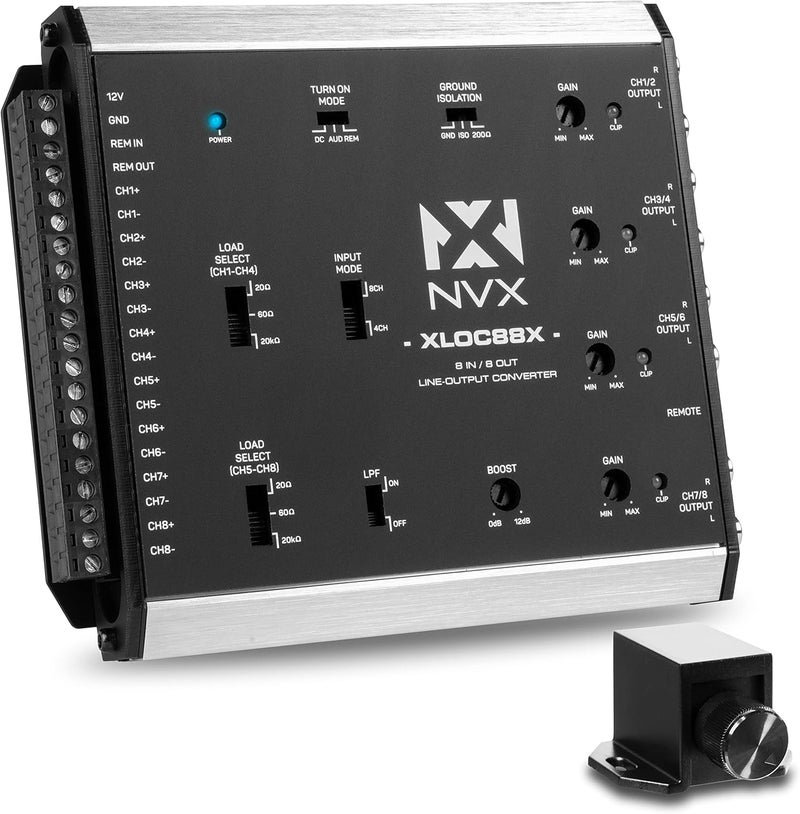 NVX XLOC88X 8 inputs / 8 outputs High Voltage Active Line Output Converter with Impedance Matching and Remote Level Control - Image 1